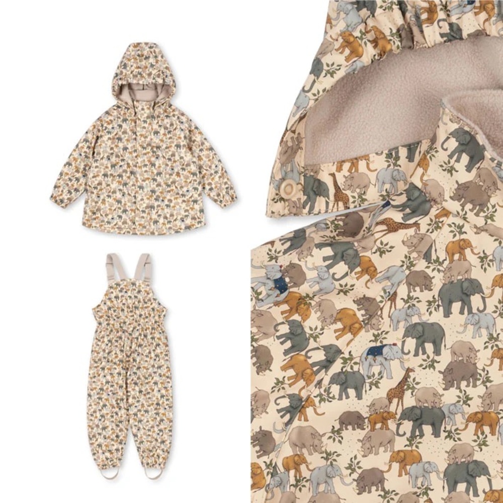 Konges Slojd Rainy Palme set 🐘💛 elephant print